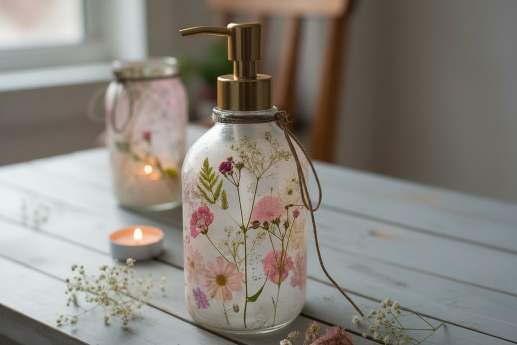 Posh & Pressed Refillable Dispenser -Style your space with handmade flair