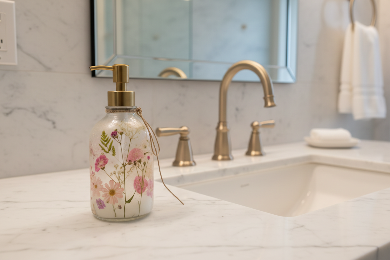 Posh & Pressed Refillable Dispenser -Style your space with handmade flair