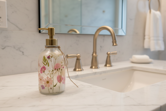 Posh & Pressed Refillable Dispenser -Style your space with handmade flair