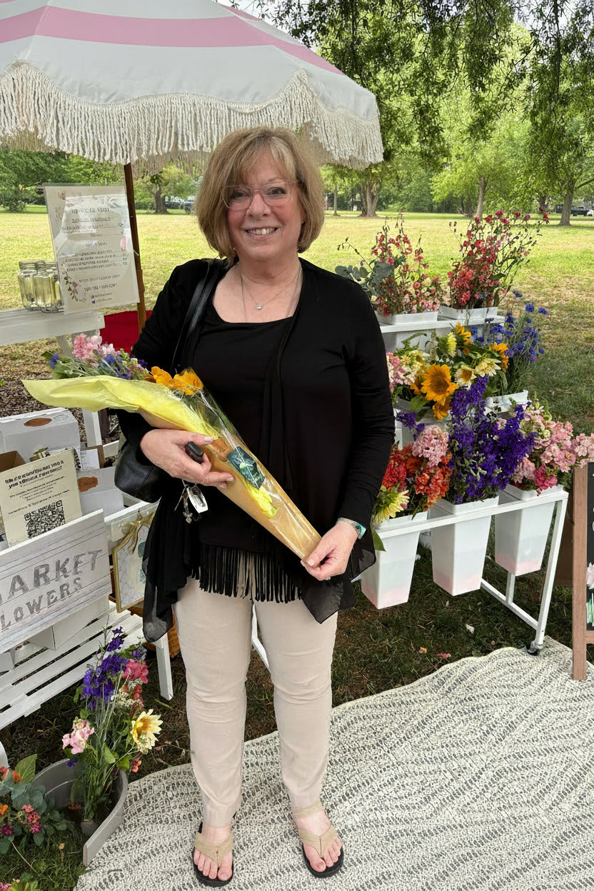 Emily with Flowers 
