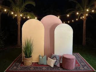 Fabric Arch Backdrop Set - One day rental