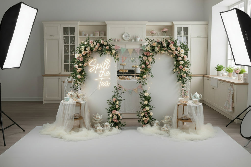 Fabric Arch Backdrop Set - One day rental