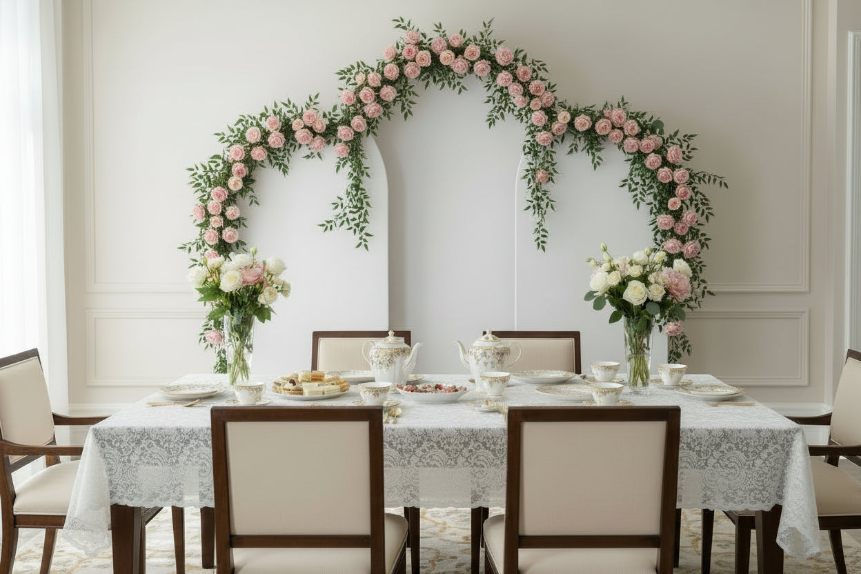 Fabric Arch Backdrop Set - One day rental